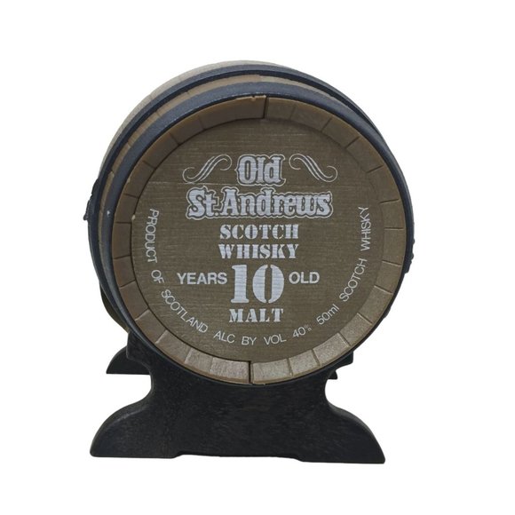Vintage Old St. Andrews Scotch Whisky 10 Year Old Barrel Shaped Mini Bottle - Picture 1 of 5